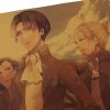 TIE LER Cartoon Comic Attack On Titan Poster Japanese Style Kraft Paper Wall Stickers Bar Poster 1 - Anime Posters Mall