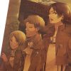 TIE LER Cartoon Comic Attack On Titan Poster Japanese Style Kraft Paper Wall Stickers Bar Poster 3 - Anime Posters Mall