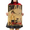 TIE LER Hayao Miyazaki Anime Movie Poster Cartoon Does Retro Nostalgia Kraft Paper Poster Cafe Bar 11 - Anime Posters Mall