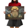 TIE LER Hayao Miyazaki Anime Movie Poster Cartoon Does Retro Nostalgia Kraft Paper Poster Cafe Bar 4 - Anime Posters Mall