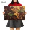 TIE LER Japan Anime Attack on Titan Poster Retro Style Home Decoration Poster Kraft Paper Wall - Anime Posters Mall