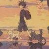 TIE LER Japanese Cartoon Comic Jujutsu Kaisen Kraft Paper Wall Stickers Bar Poster Retro Decorative Painting 4 - Anime Posters Mall