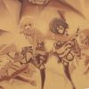 TIE LER Popular Classic Japanese Anime Attack on Titan Home Decor Retro Poster Prints Kraft Paper 2 - Anime Posters Mall