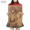 TIE LER Poster Japanese Cartoon Comic Kraft Paper Poster Attack On Titan Bar Living Room Wall - Anime Posters Mall