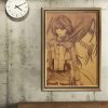TIE LER Poster Japanese Cartoon Comic Kraft Paper Poster Attack On Titan Bar Living Room Wall 5 - Anime Posters Mall