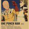 Vintage Japanese Anime One Punch Man Poster Retro Kraft Paper Posters Wall Sticker Home Decor Living 10 - Anime Posters Mall