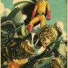 Vintage Japanese Anime One Punch Man Poster Retro Kraft Paper Posters Wall Sticker Home Decor Living 14 - Anime Posters Mall