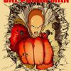 Vintage Japanese Anime One Punch Man Poster Retro Kraft Paper Posters Wall Sticker Home Decor Living 15 - Anime Posters Mall