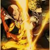 Vintage Japanese Anime One Punch Man Poster Retro Kraft Paper Posters Wall Sticker Home Decor Living 2 - Anime Posters Mall