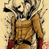 Vintage Japanese Anime One Punch Man Poster Retro Kraft Paper Posters Wall Sticker Home Decor Living 21 - Anime Posters Mall