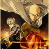 Vintage Japanese Anime One Punch Man Poster Retro Kraft Paper Posters Wall Sticker Home Decor Living 24 - Anime Posters Mall