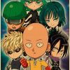 Vintage Japanese Anime One Punch Man Poster Retro Kraft Paper Posters Wall Sticker Home Decor Living 34 - Anime Posters Mall