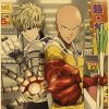 Vintage Japanese Anime One Punch Man Poster Retro Kraft Paper Posters Wall Sticker Home Decor Living 9 - Anime Posters Mall