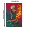 WINMIR Classic Anime My Hero Academia Ice And Fire Dual Heaven Martial Art Retro Kraft Paper 1 - Anime Posters Mall