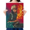 WINMIR Classic Anime My Hero Academia Ice And Fire Dual Heaven Martial Art Retro Kraft Paper - Anime Posters Mall