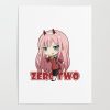 darling in the franxx zero two waifu chibi posters - Anime Posters Mall