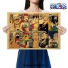 one piece character profile kraft paper poster 166 - Anime Posters Mall