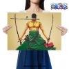 one piece roronoa zoro three sword kraft paper poster 149 - Anime Posters Mall