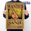 one piece sanji wanted kraft paper poster 944 - Anime Posters Mall