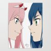 zero two vs ichigo darling in the franxx posters - Anime Posters Mall