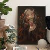 Demon Slayer Nezuko Kamado Movie Posters Kraft Paper Sticker Home Bar Cafe Room Wall Decor 3 - Anime Posters Mall