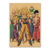 New Anime Retro Dragon Ball Paper Poster Cartoon Son Goku Vegeta IV Frieza Kuririn BedroomDecoration Painting 19 - Anime Posters Mall