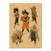 New Anime Retro Dragon Ball Paper Poster Cartoon Son Goku Vegeta IV Frieza Kuririn BedroomDecoration Painting 5 - Anime Posters Mall